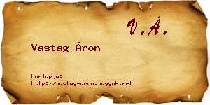 Vastag Áron névjegykártya